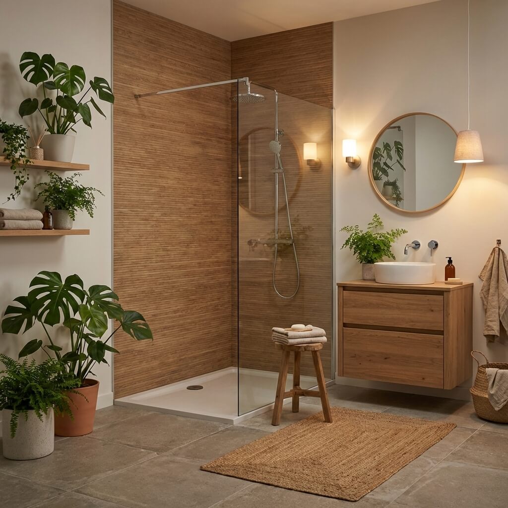 Duschrückwände in Holzoptik – Natürliche Wärme fürs Bad
